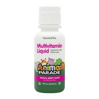 NaturesPlus Animal Parade Childrens Liquid Multivitamin Tropical Berry Flavor 8 fl oz 236.56 ml วิตามินรวม เด็ก ชนิดน้ำ