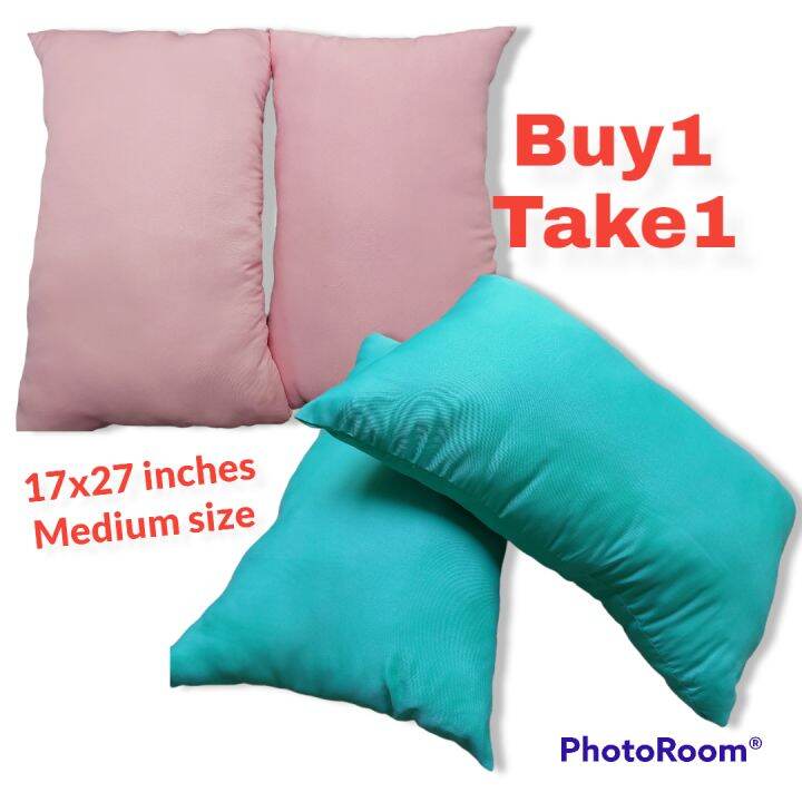 Buy1Take1 Fiber Pillow(Bulak) Medium size17x27 inches Lazada PH