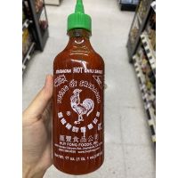 ซอสพริก ศรีราชา ตรา ฮุยฟง 481 Ml. Sriracha Hot Chili Sauce ( Huy Fong Foods ) จากแคลิฟอร์เนีย  สหรัฐอเมริกา