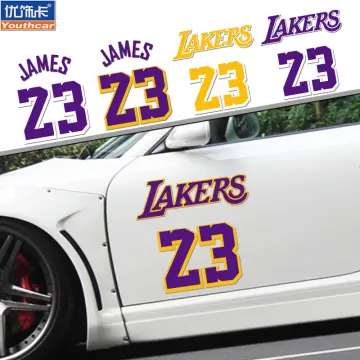 Lakers Lebron James 6 Sticker Basketball Decals NBA Jersey Truck Laptop  Glass PC