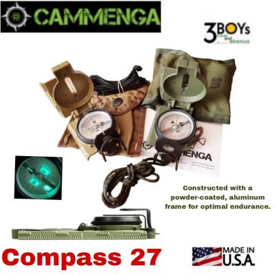 เข็มทิศ Cammenga รุ่น Compass 27 ของแท้ นิยมใช้ในกองทัพสหรัฐ มีฟอสฟอรัสเรืองแสงในที่มืด ดีที่สุดในอเมริกา ผลิต USA