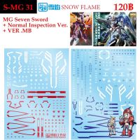 ดีคอลน้ำ [SNOW FLAME] SMG 31 SEVEN SWORD MG 1/100 WATER DECAL SMG31 MG 31 MG31