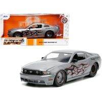 2010 Ford Mustang GT Gray Metallic with Flames "Ford Motor Company" "Bigtime Muscle" Series 1/24 Scaled by jada