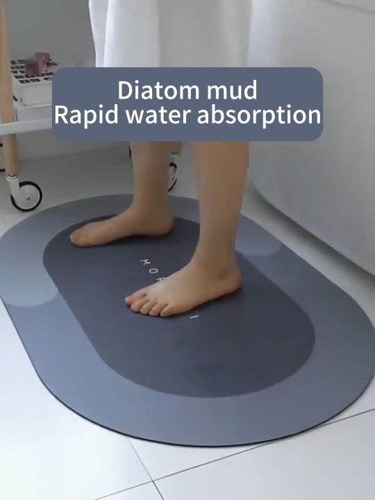 Diatom Mud Bath Rug, Soft Non-slip Quick Dry Bath Mat, Super