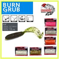 (12 ชิ้น/แพ็ค) Damiki Burn Grub 3.5" เหยื่อยาง เหยื่อปลอม Soft bait