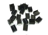 อลูมิเนียมระบายความร้อน สีดำ 10×21×15×11mm สำหรับ TO-220 Mosfet Transistors ราคาต่อ1ชิ้น