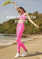 HIGH WAISTED ANKLE LENGTH PANTS - AIRY FABRIC - ENERGETIC MOOD