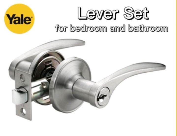 Yale Door Knob Lever Set Silver Stainless Lazada PH