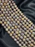 Natural Edison freshwater pearls 10-11 MM pearl rounded keshi beads (MIX colored) มุกน้ำจืดธรรมชาติเอดิสัน 10-11 MM มุกเม็ดกลมเคชิ (คละสี)