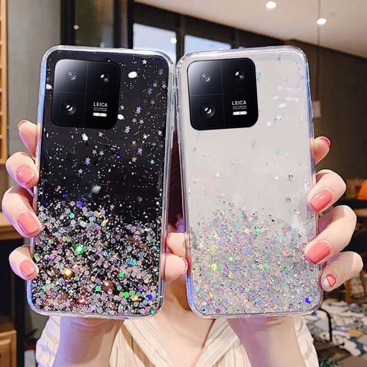 For Xiaomi Poco C65, Case Luxury Bling Glitter Clear Soft Cover Shockproof