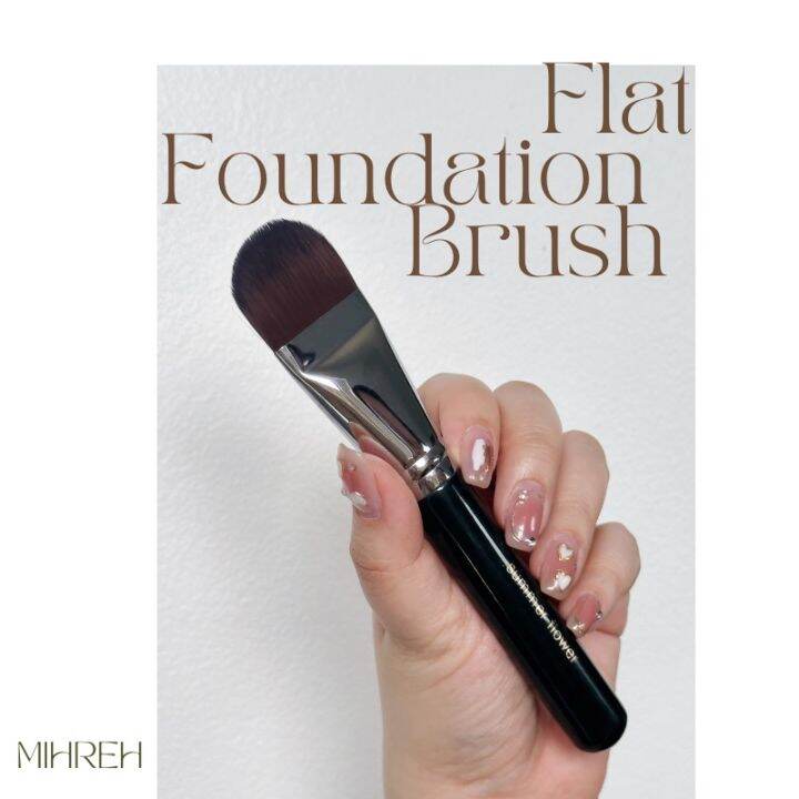 2115-พร้อมส่ง-แปรงลงรองพื้นหัวแบน-flat-foundation-brush-ได้ลุคงานผิว-หัวแบนที่แนบสนิทไปกับผิว