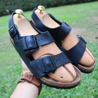 ส่งฟรี รองเท้า Birkenstock Milano Amalfi Leather Soft Footbed Sandals Black 26cm 40eu Unisex หญิงชาย Pre-owned Authentic