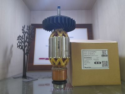 Makita Service part  Armature for model. GA7060/ GA9060 Part no.513448-2 อะไหล่ทุ่นไฟฟ้าเครื่อง เจียร์ 7 นิ้ว / 9 นิ้ว ยี่ห้อ มากีต้า รุ่น GA9060/7060 ใช้ประกอบงานซ่อมอะไหล่แท้