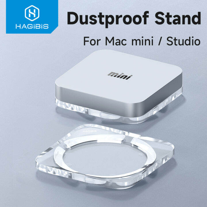 Hagibis Desktop Dustproof Stand for Mac Mini and Mac Studio Transparent