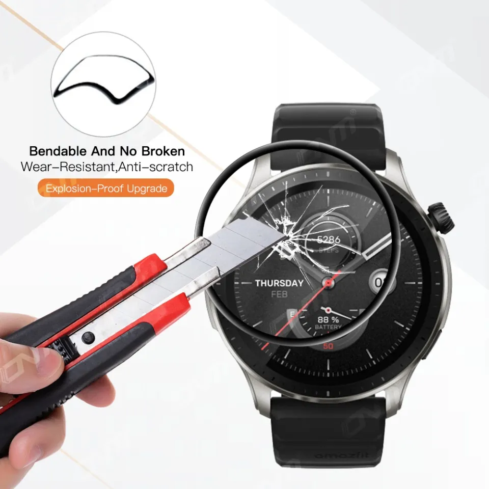 Tempered Glass Screen Protector Amazfit GTR 4 HD Glass Protective Film  Anti-Scratch Amazfit GTR4 Smart Watch Accessories