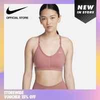 Nike Womens Indy Womens Light-Support Padded V-Neck Sports Bra - Pink