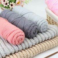 CSJ??ไหมพรมคอตตอนนม น้ำหนัก100กรัม ไหมพรม 8ply milk cotton yarn DIY มี54สี