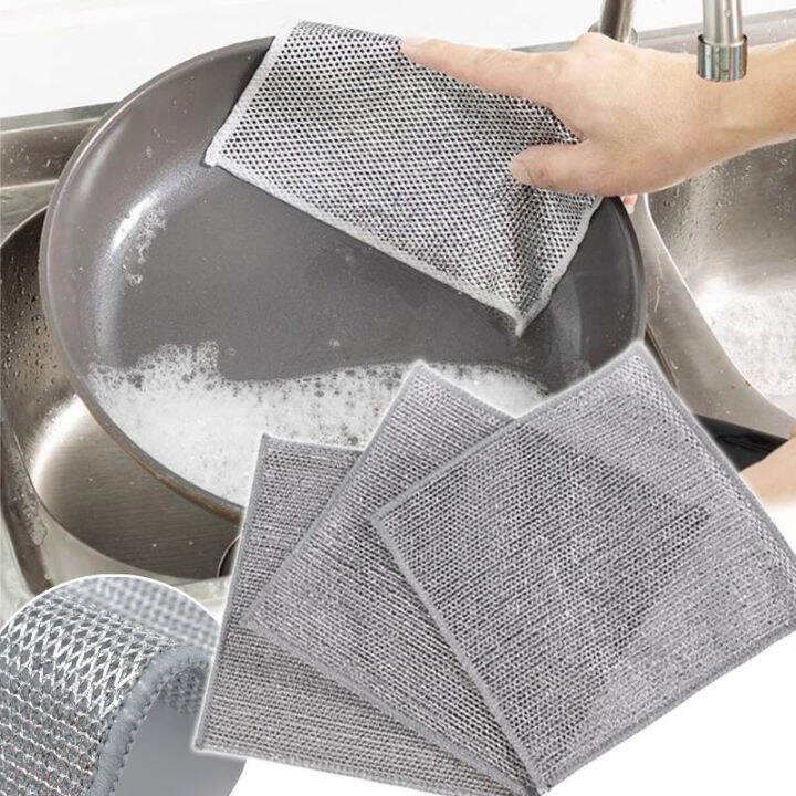 Steel wire cloth Dishwashing cloth Mesh non-oil dishwashing cloth