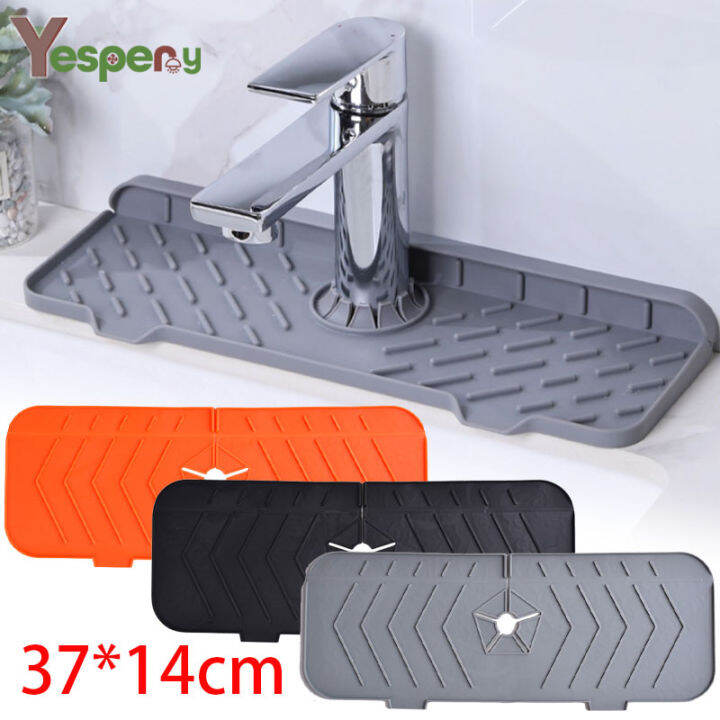 Faucet Splash Guard Drying Mat for Kitchen Sink - Absorbent, Waterproof,  Machine Washable