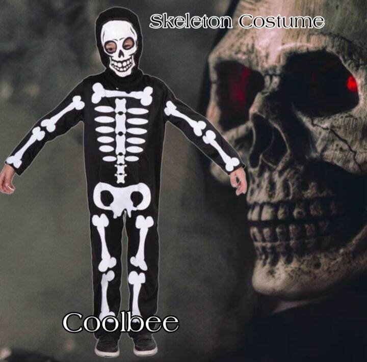 Skeleton Halloween Costume For Kids Unisex Lazada PH