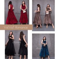 (นางแบบใส่ชุดขาย) V1 Romance Velvet Maxi DreSS เดรสแขนกุด เดรสกำมะหยี่ เดรสผ้ากำมะหยี่ สุดโรแมนซ์ สวยเก๋ เดรสเซ็กซี่ เบาๆ เดรสไปงาน สวยได้ทุกอีเว้นท์**งดรับลค.ดราม่า