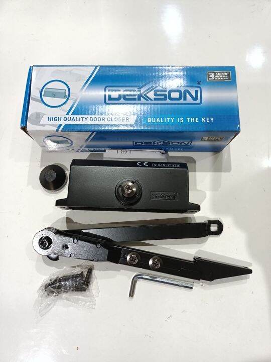 Door closer pintu Dekson 300series BK black with hold open / Penahan pintu otomatis dekson