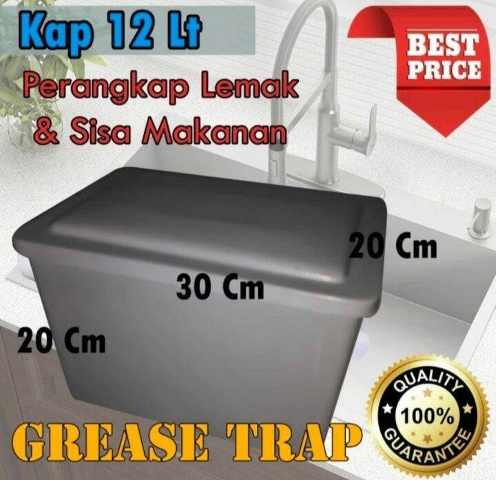 Grease Trap Kecil 12 Liter Penyaring Lemak Lazada Indonesia