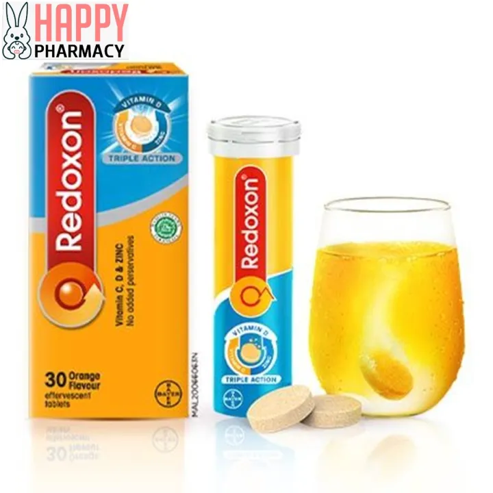 REDOXON TRIPLE ACTION VITAMIN C & ZINC ORANGE EFFERVESCENT TABLET 30'S