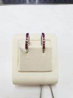 ต่างหูงานเงินแท้ 925 ประดับด้วยพลอย
925 Sterling Silver Earring with Natural Gemstone Ruby. 
Marc Jewelry ต่างหู รุ่น SE00373RU