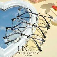 Thetnp.glasses | ? Kin (blueblock lens) แว่นกรองแสงทรงครึ่งเลนส์ หยดน้ำกลม ตัดเลนส์สายตาใส่แข็งแรง