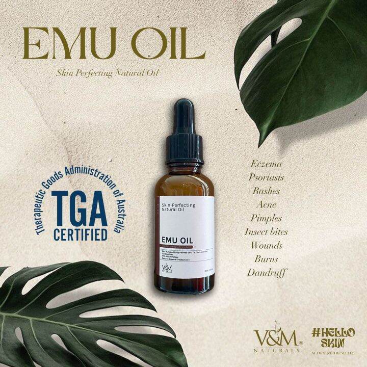 Emu Oil Vandm Naturals Skin Perfecting Natural Oil Eczema Psoriasis Acne Pimples Rashes Insect