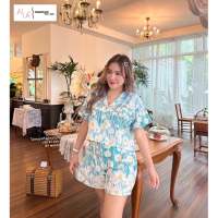 ?ชุดเซตดอกเดซี่ เสื้อ+กางเกง สาวอวบ [Aila Plussize]