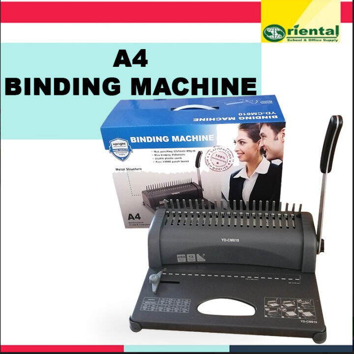 Upright A4 Binding Machine 21 Holes Heavy Duty Metal Comb Ring Spiral