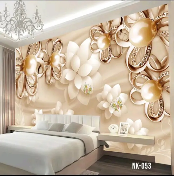 Promo Wallpaper Dinding Bunga Custom 3D Katalog 7 | Lazada Indonesia