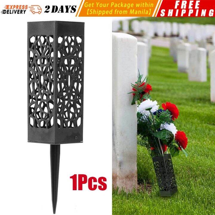 ️ 【Local Warehouse】Grave Vase Memorial Cemetery Hollow Flower Holder