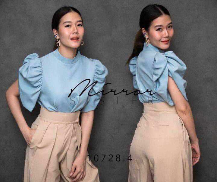 mirrorsister-10728-4-เสื้อทรงสวยสุดปัง-เสื้อแขนพอง-เสื้อออกงาน-เสื้อทำงาน