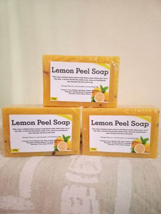 3pcs.Lemon Peel Soap 135g 💯Original | Lazada PH