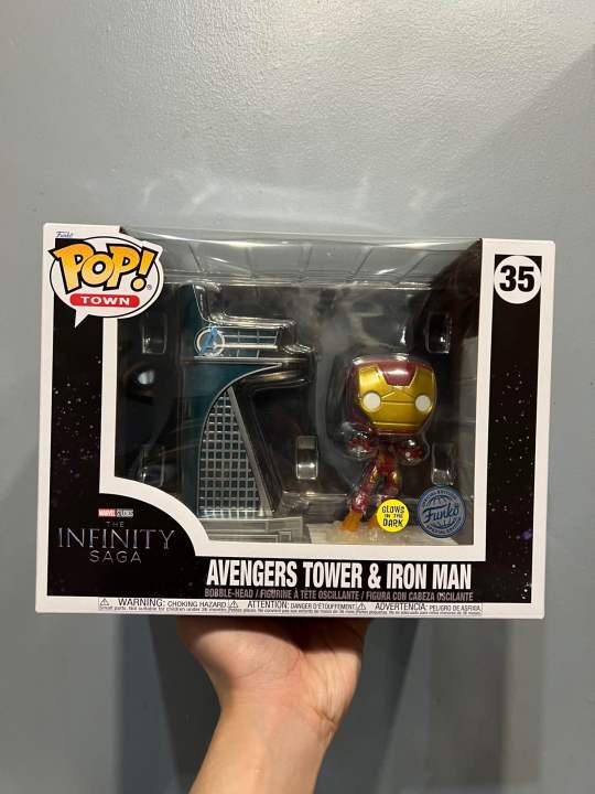 Pop! Town Avengers Tower & Iron Man (Glow)