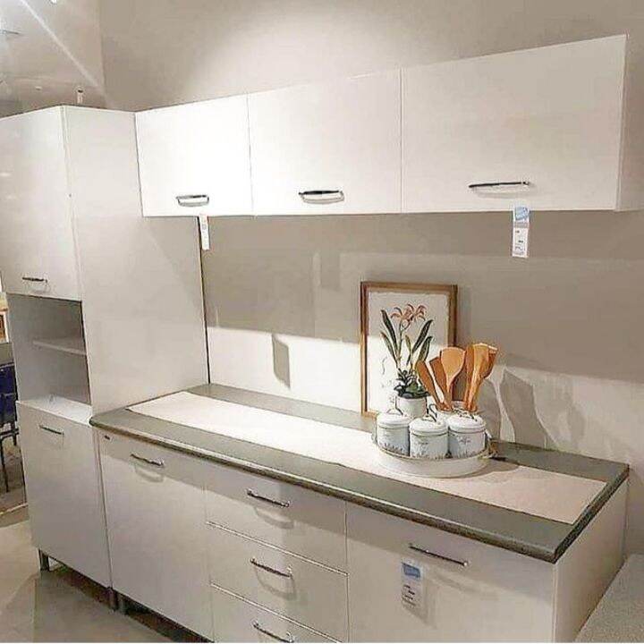 kitchen set informa denver 2 white 240cm putih lemari dapur rak dapur
