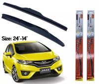 ที่ปัดน้ำฝน ใบปัดน้ำฝน ซิลิโคน ตรงรุ่น Honda Jazz 2014-2020 Gk ไซส์ 24-14 ยี่ห้อ Diamond กล่องแดง