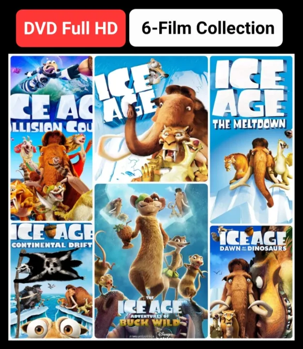 DVD ไอซ์เอจ ครบ 6 ภาค Ice Age 6Film Collection แพ็คสุดคุ้ม (ดูพากย์ไทยได้ซับไทยได้) ☆☆☆6 แผ่น