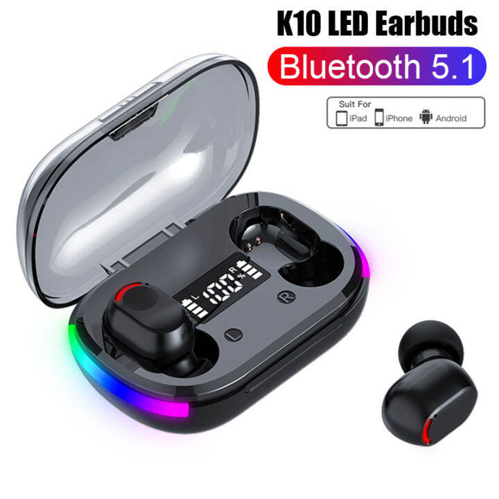 bluetooth earbuds 5.1 for iphone samsung android wireless earphone waterproof