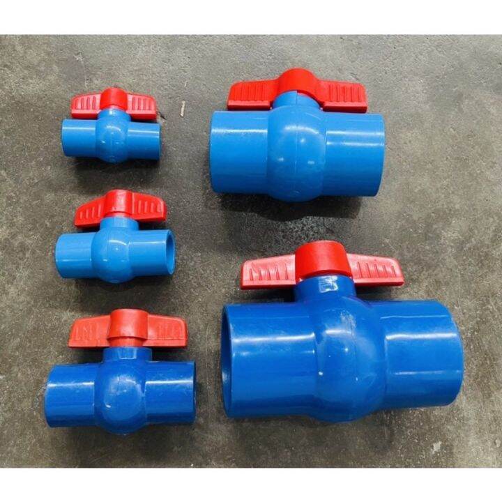 PVC Ball Valve PVC 1/2" 3/4" 1" waterline fittings plain (per pc
