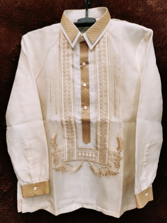 BARONG WITH LINING DOUBLE COLLAR-RANDOM DESIGN | Lazada PH