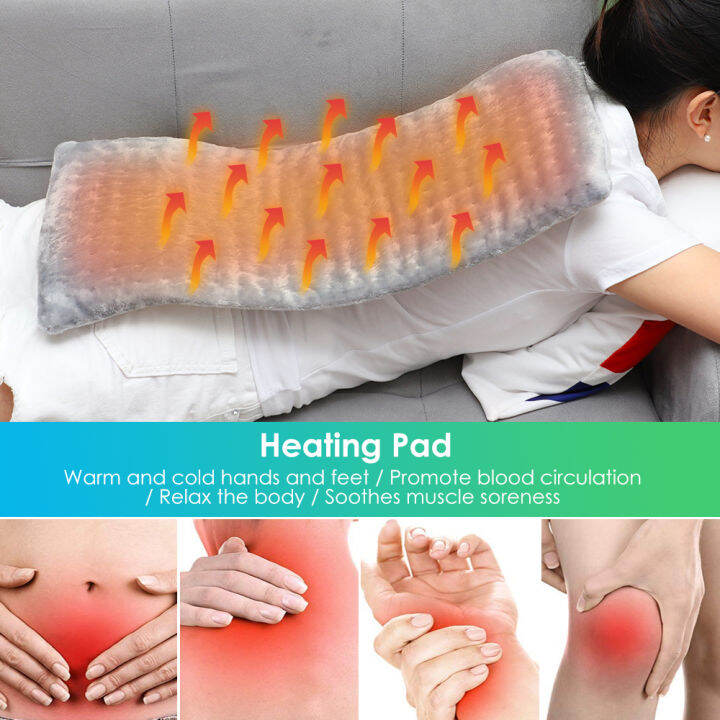 Electric Heating Pad Blanket Timer Physiotherapy Large Heating Pad For