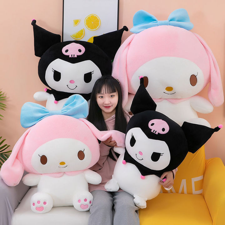 Big Size Sanrio Kuromi Plush Toys Kawaii Stuffed Melody Plush Doll ...