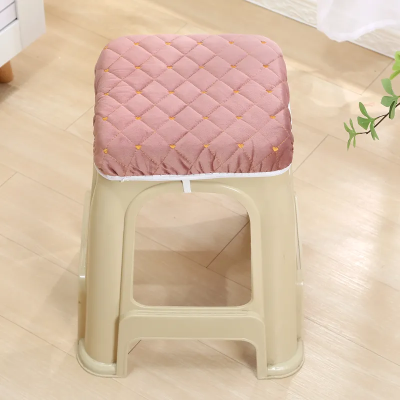 Small Square Stool Cover Four Seasons Stool Cushion Thickened