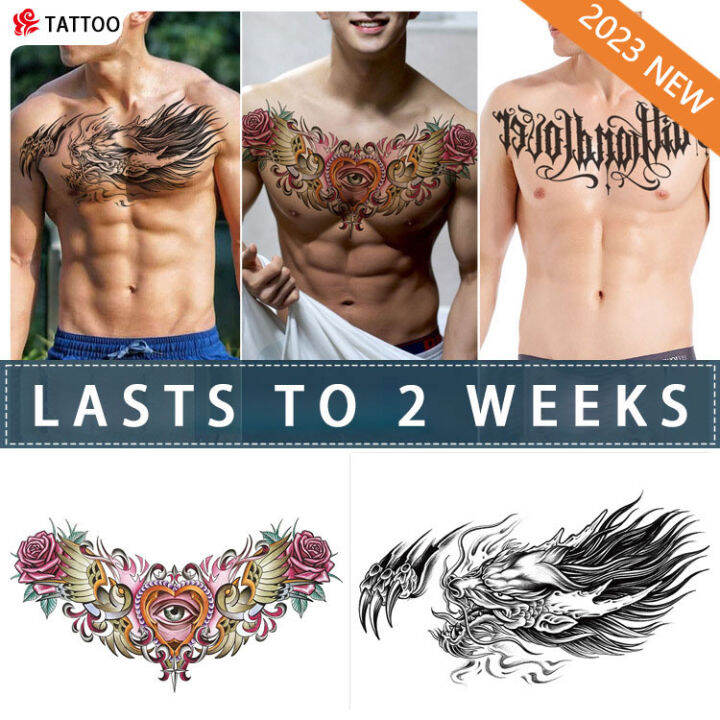 【32*19CM】Tattoo Lasts to 15 Days Herbal SemiPermanent Tattoo Sticker