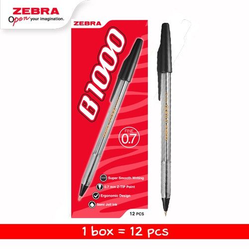 [LUSINAN] BISA COD Semi Gel Pen Pulpen Zebra B-1000 1pack | Lazada ...