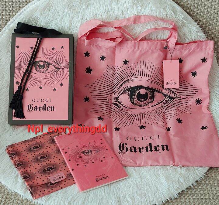 Gucci garden set, gucci tote bag, แท้ 💯 กระเป๋าผ้า ถุงผ้า แบรนด์กุชชี่